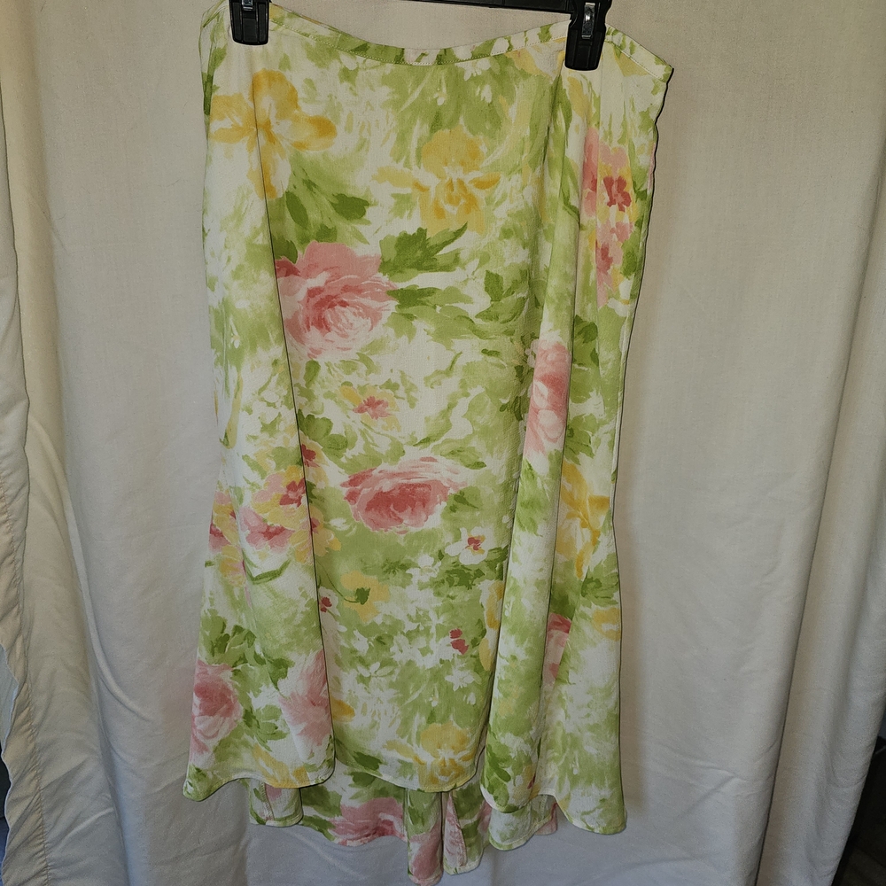 Emma James Vibrant Floral Midi Skirt